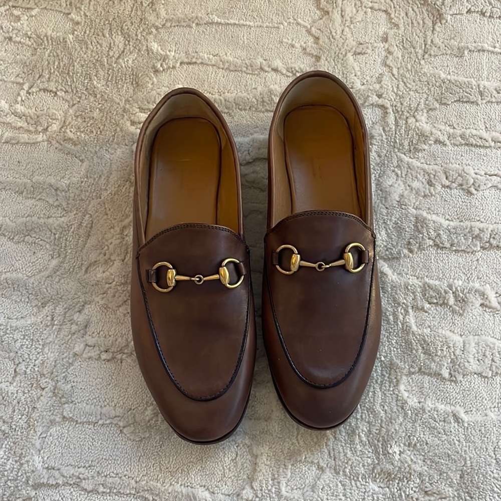 Brown Gucci loafers, size 35